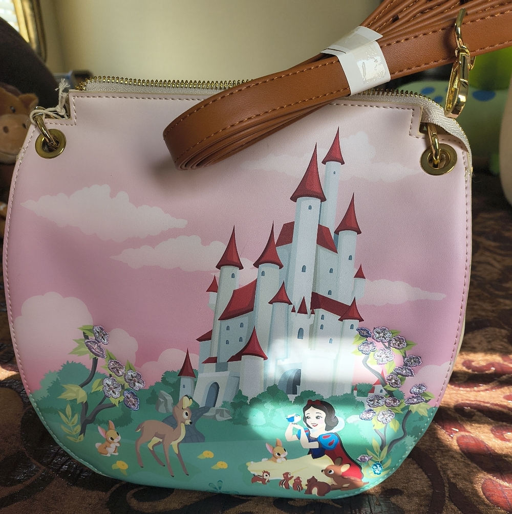Loungefly Pink and Red Castle Shoulder Bag